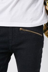 Skinny Zippered Moto Jeans, image 5
