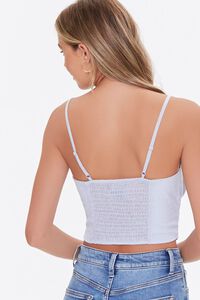 LIGHT BLUE Ruched Cropped Cami, image 3