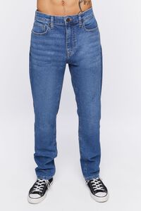 DARK DENIM Slim-Fit Whiskered Jeans, image 2