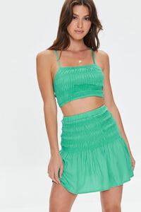 MEADOW Smocked Cropped Cami & Skirt Set, image 1