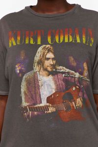 CHARCOAL/MULTI Plus Size Kurt Cobain Graphic Tee, image 5