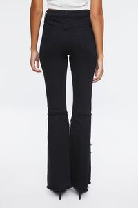 BLACK Distressed High-Rise Flare Jeans, image 4