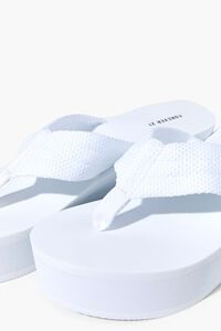WHITE Flatform Thong Sandals, image 5