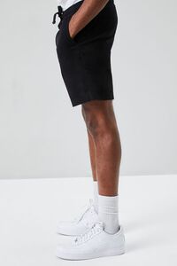BLACK Cotton-Blend Drawstring Shorts, image 3