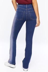 DENIM/PINK Bleach Wash Low-Rise Bootcut Jeans, image 4