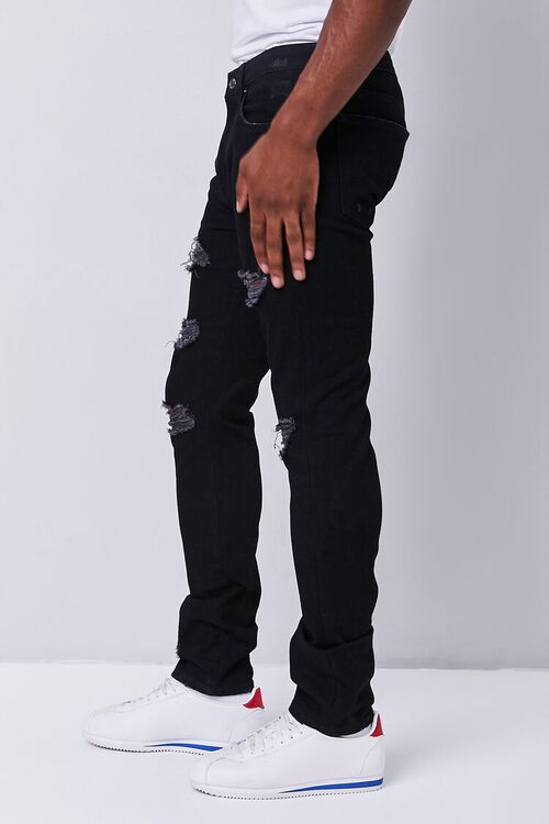 BLACK Premium Distressed Slim-Fit Jeans, image 3