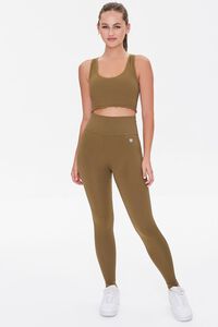 OLIVE Active Seamless Ribbed High-Rise Leggings, image 1