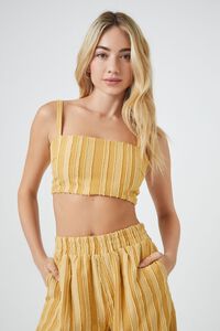 GOLDENROD Striped Cropped Cami, image 1