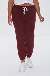 WINE Plus Size French Terry Joggers, image 2