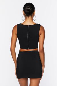 BLACK Crop Top & Mini Skirt Set, image 3