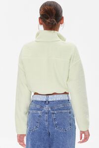 LIME Faux Shearling Zip-Up Pullover, image 3
