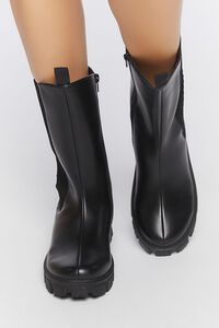 BLACK/BLACK Mid-Calf Chelsea Boots, image 4