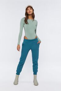 STONE BLUE Seamless High-Leg Bodysuit, image 5