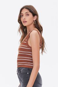 BROWN/CREAM Ribbed Striped Tank Top, image 2