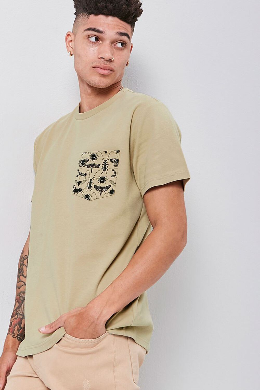 Insect Print Pocket Tee, image 1