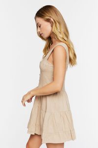 Linen-Blend Tiered Mini Dress, image 2