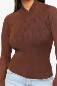 CHOCOLATE Open-Back Mock Neck Sweater, image 5