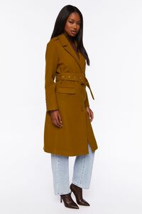 CIGAR Faux Wool Belted Trench Coat, image 2