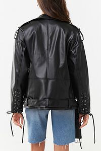 Faux Leather Moto Jacket, image 3