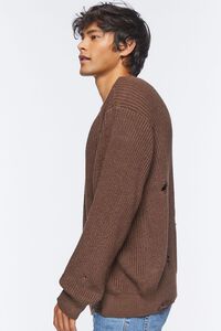 DARK BROWN Distressed Drop-Sleeve Sweater, image 2