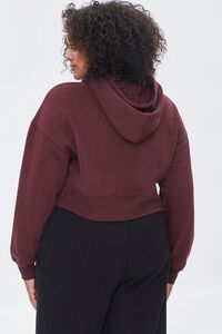 BROWN Plus Size Organically Grown Cotton Hoodie, image 3