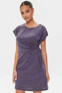 GREY Knotted Mini T-Shirt Dress, image 1