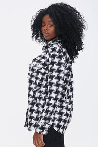 BLACK/WHITE Houndstooth Button-Front Jacket, image 2
