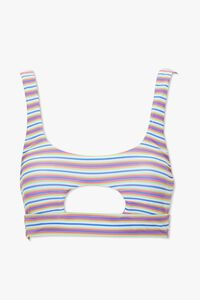 Striped Cutout Bikini Top, image 4