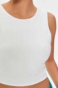 WHITE Twisted-Back Crop Top, image 5