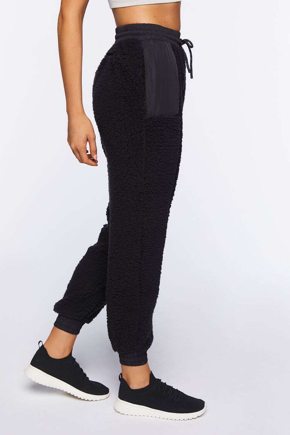 Active Faux Shearling Joggers, image 3