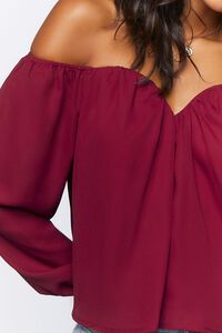 RUST Chiffon Off-the-Shoulder Top, image 6