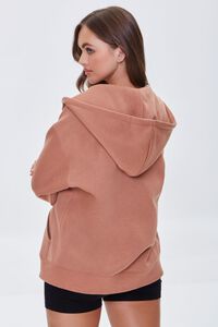 MOCHA Basic Fleece Zip-Up Hoodie, image 3