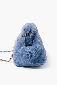 BLUE Plush Curb-Chain Shoulder Bag, image 2