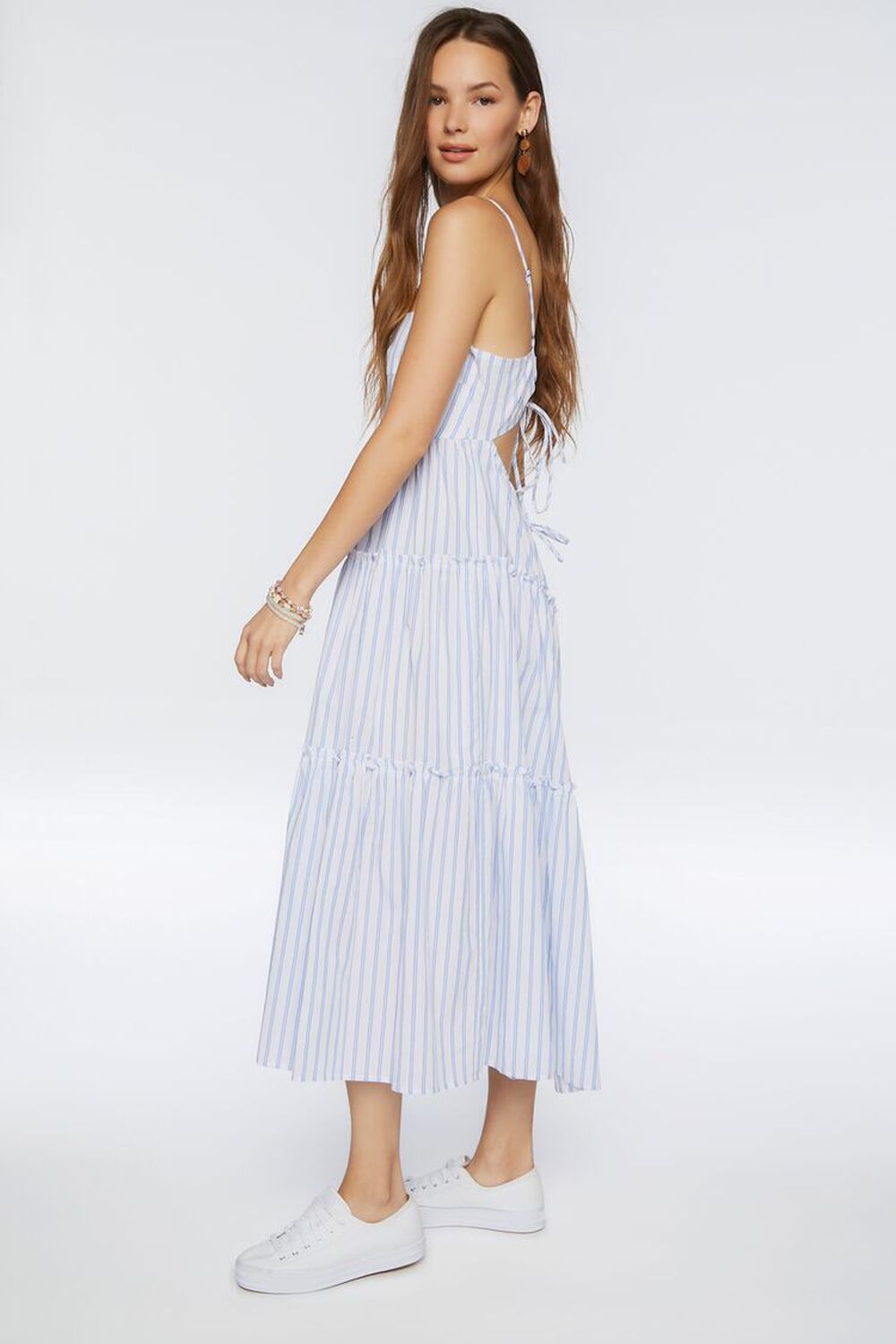Striped Cutout Cami Midi Dress, image 2