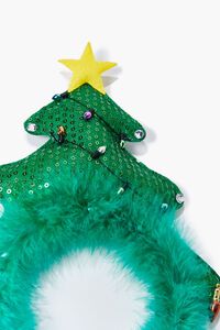GREEN/MULTI Sequin Christmas Tree Headband, image 2