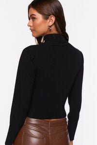 BLACK Long-Sleeve Turtleneck Sweater, image 3