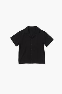 BLACK Kids Collared Buttoned Shirt (Girls + Boys), image 1