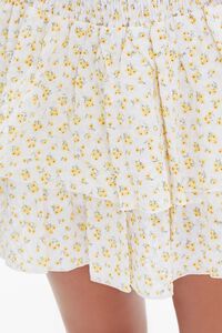 IVORY/YELLOW Floral Mini Skirt, image 5