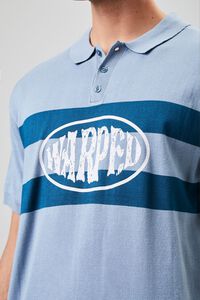 LIGHT BLUE/MULTI Warped Graphic Striped Polo Shirt, image 5