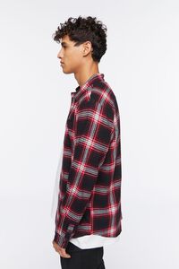 BLACK/RED Plaid Flannel Shirt, image 2