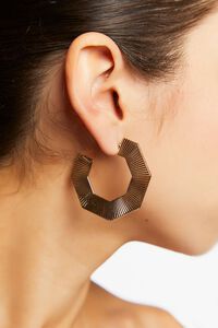 Octagon Open-End Hoop Earrings, image 1