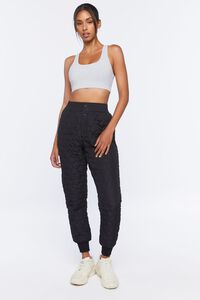 BLACK Active Quilted Joggers, image 4