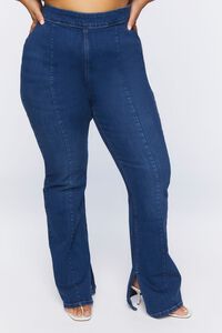 DARK DENIM Plus Size Split-Hem Bootcut Jeans, image 6