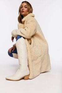 SAND Faux Shearling Duster Coat, image 2
