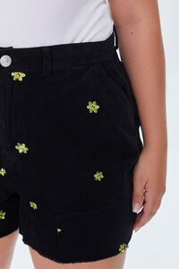 Plus Size Happy Face Floral Shorts, image 6