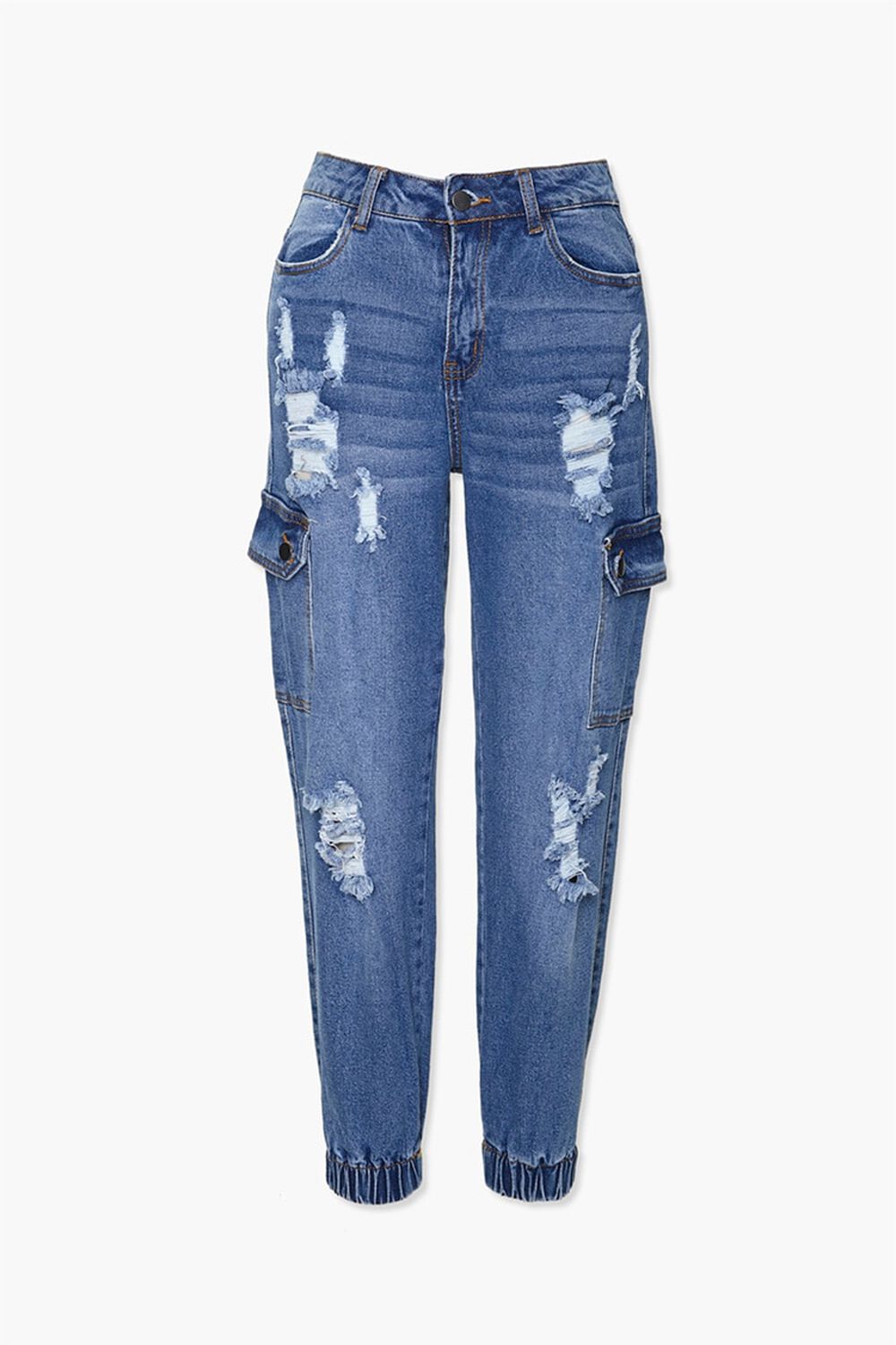 Distressed Jogger Jeans, image 1