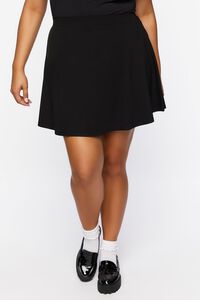 BLACK Plus Size A-Line Mini Skirt, image 6