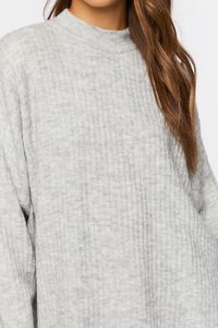 HEATHER GREY Mock Neck Drop-Sleeve Sweater, image 5