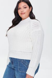 IVORY Plus Size Chunky Knit Sweater, image 2