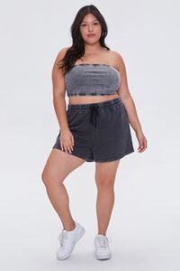 CHARCOAL Plus Size Mineral Wash Tube Top, image 4